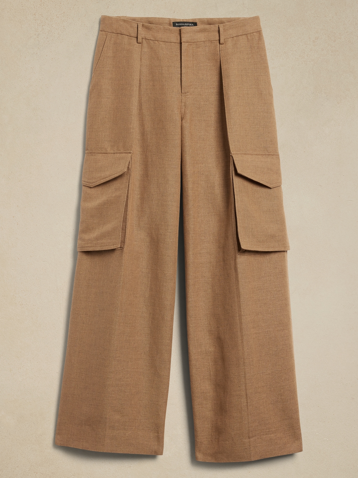Linen-Blend Cargo Trouser