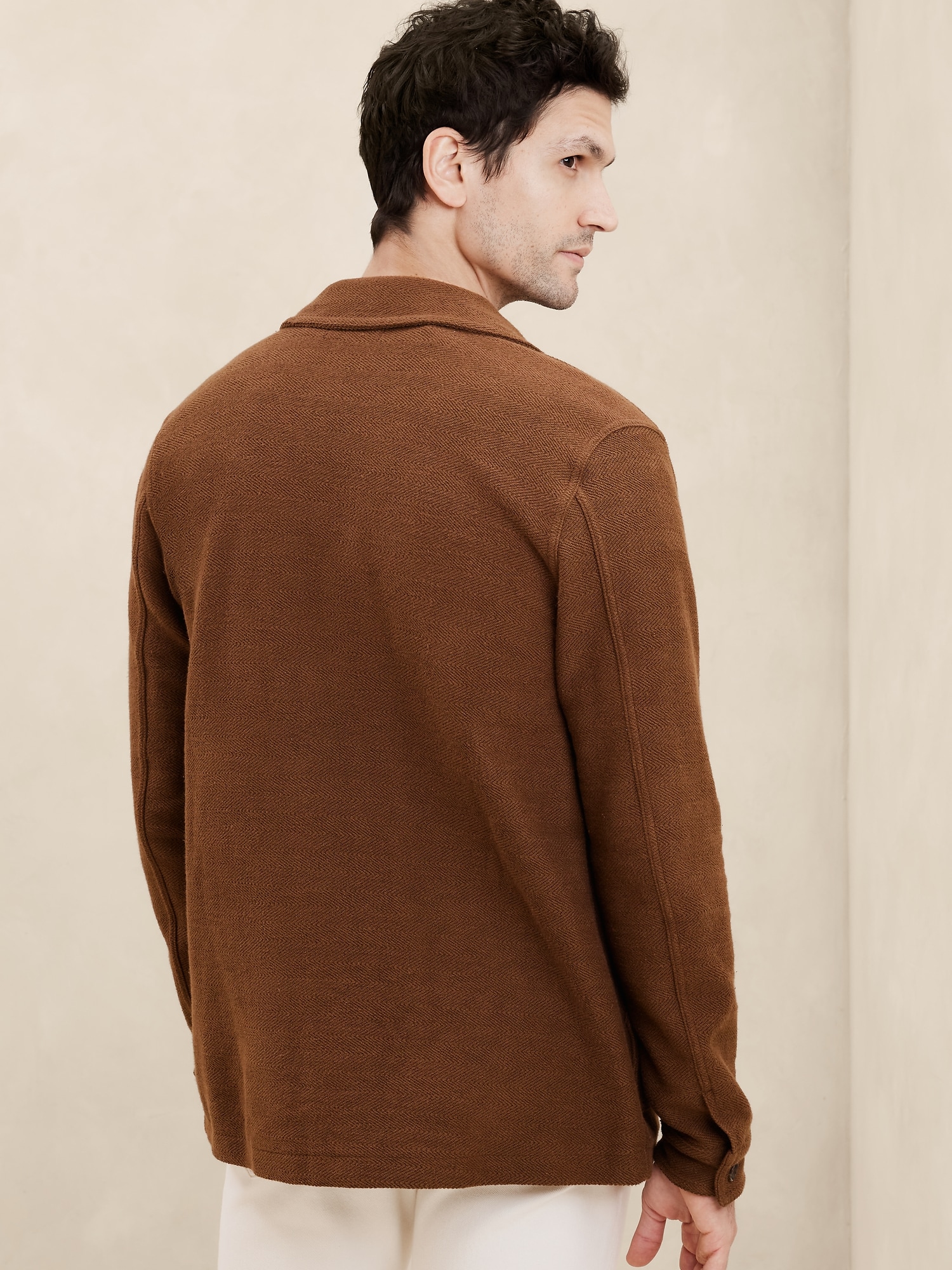 BANANA REPUBLIC ごま塩 ヘリンボーン ワークジャケット BANANA REPUBLIC ごま塩 ヘリンボーン ワークジャケット BANANA