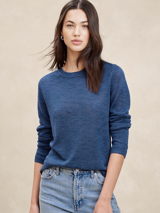 Pointelle Pullover Sweater