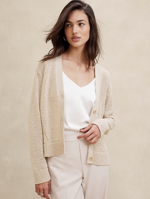 Cream slouchy cardigan hotsell