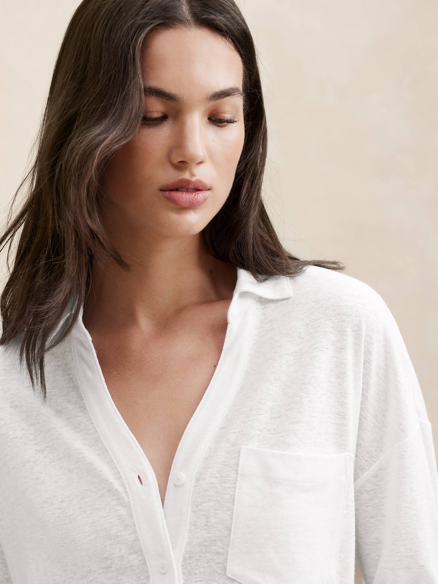 Linen Blend Shirt Banana Republic Factory