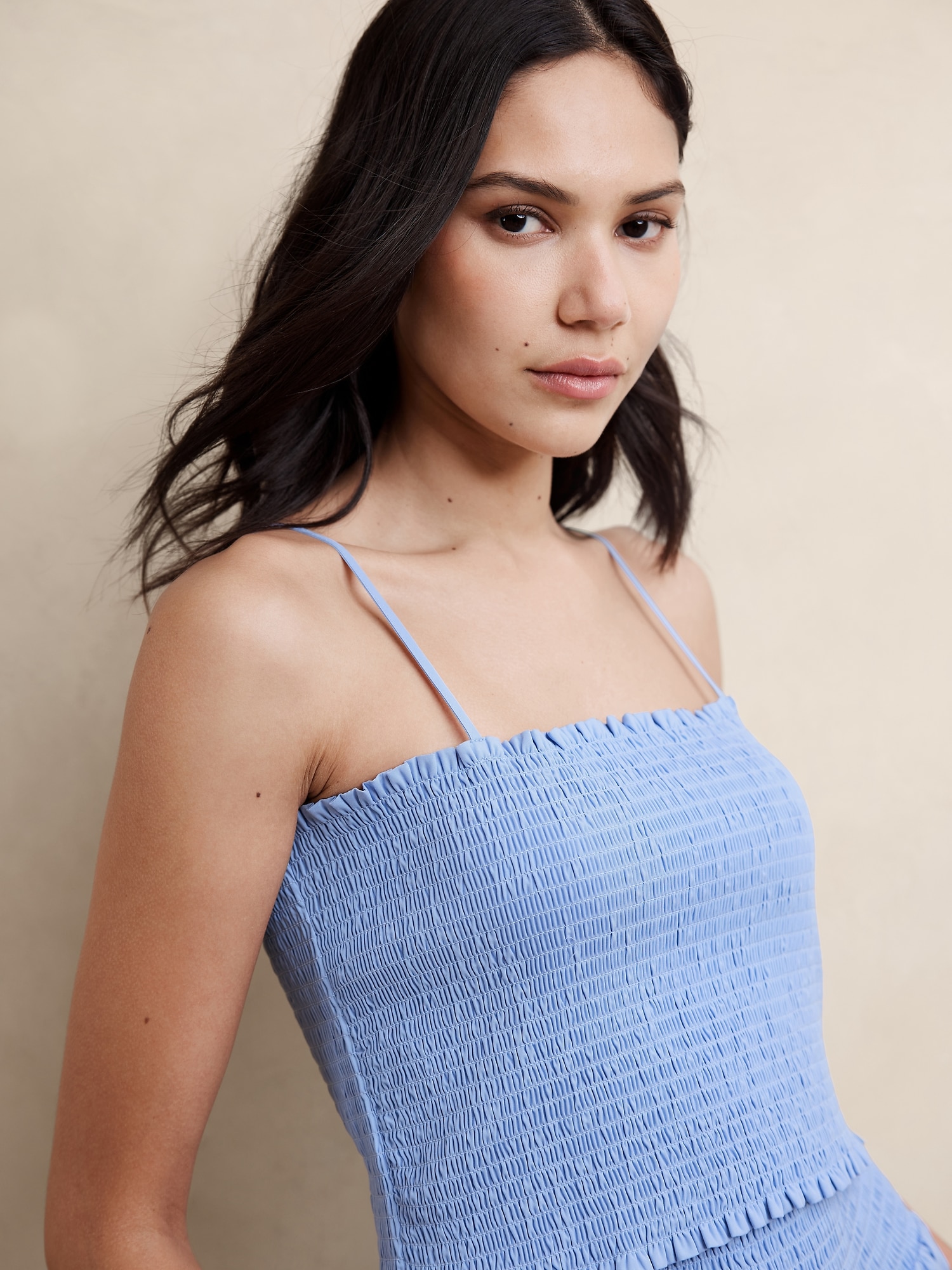 Cropped Smocked Top