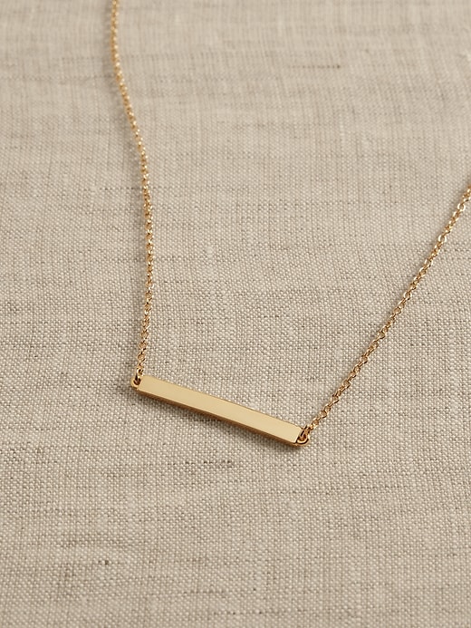 14K Gold Plated Bar Necklace
