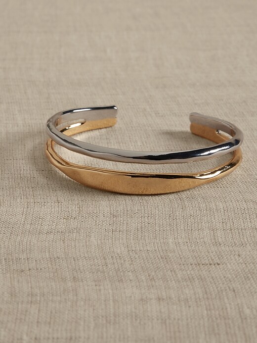 BANANA REPUBLIC FACTORY☆Modern Curved Cuff バングル・Gold cn57404163.jpg
