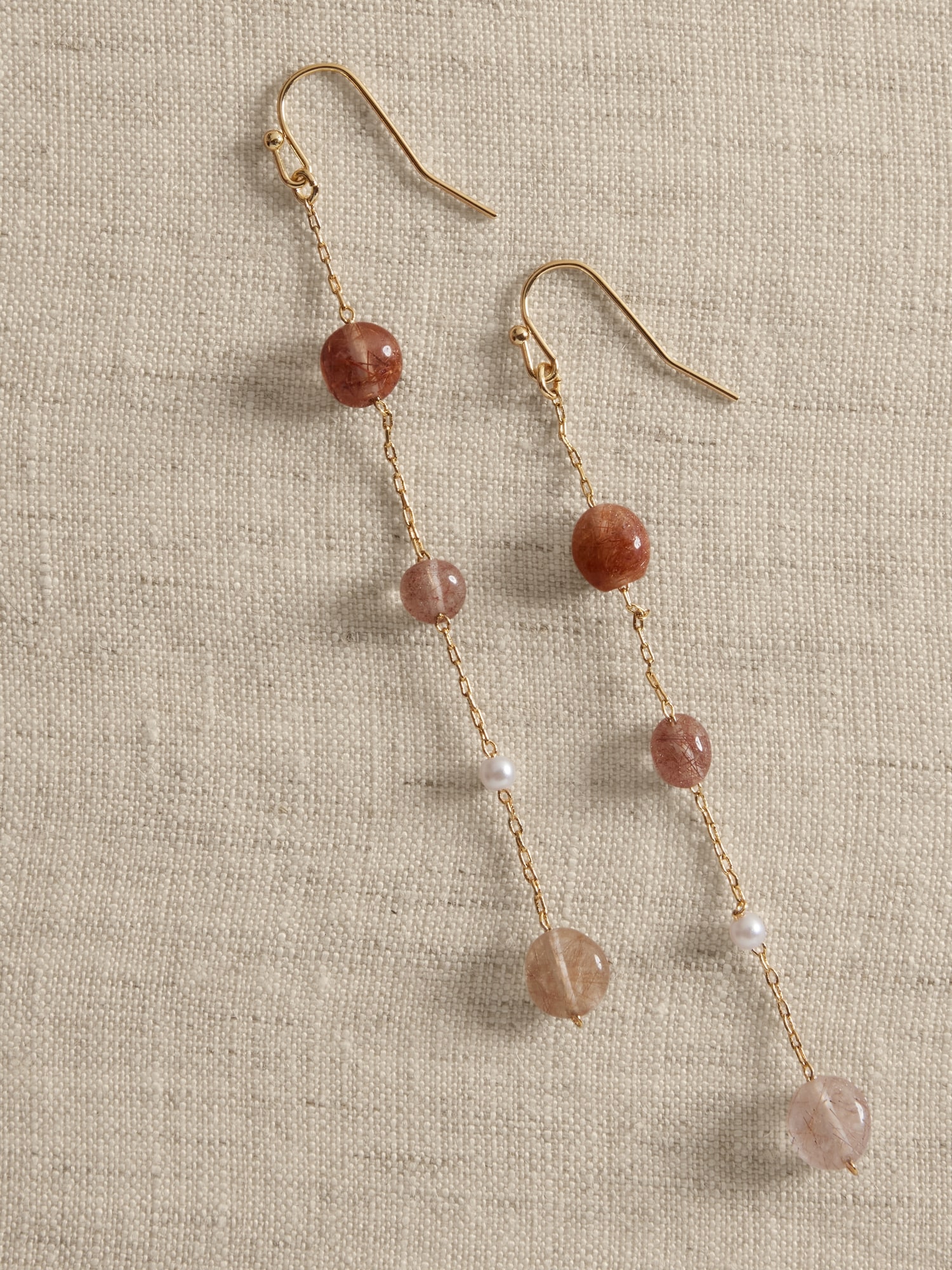 Delicate Stone Threader Earrings