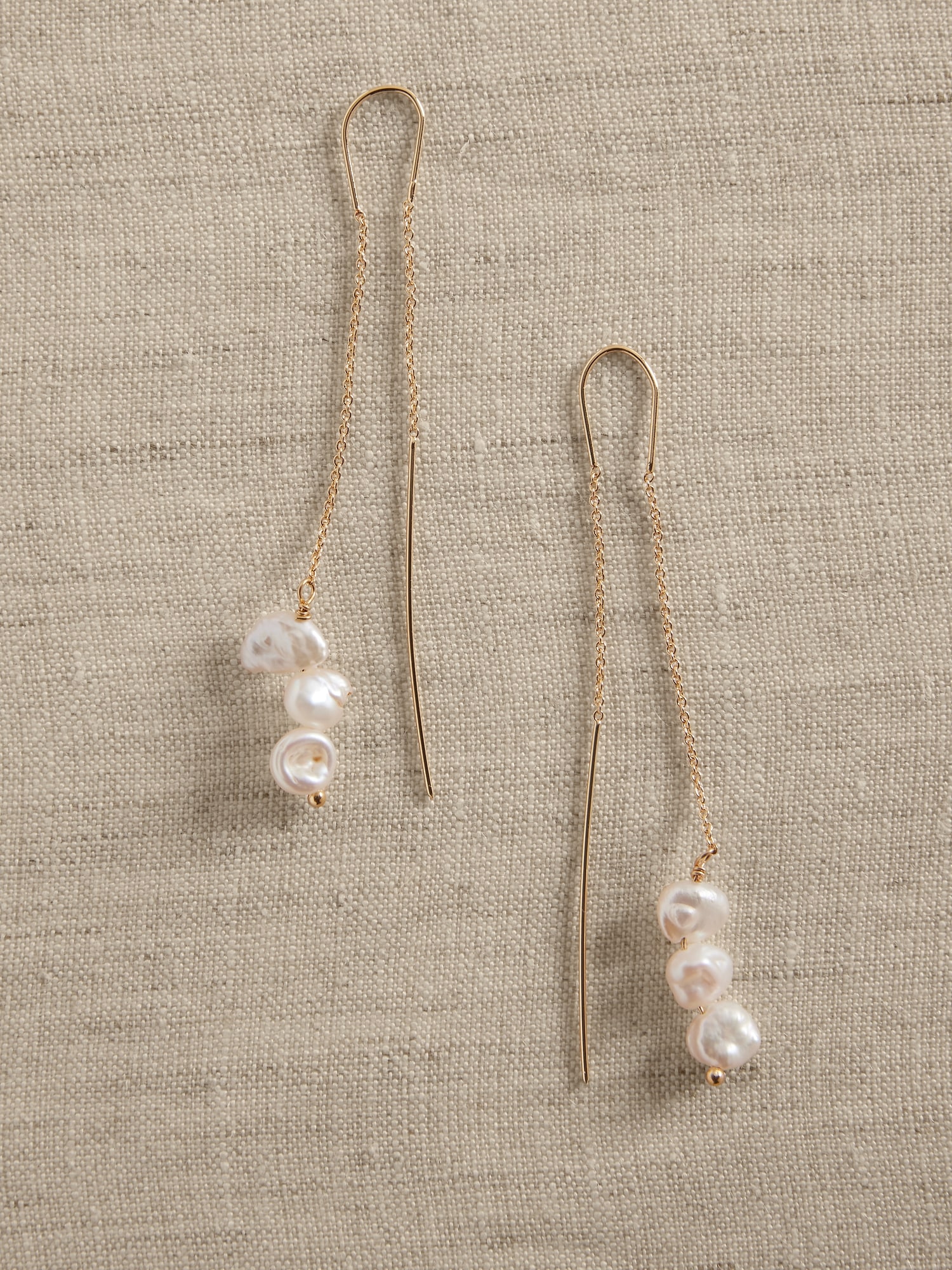 Delicate Pearl Threader Earrings