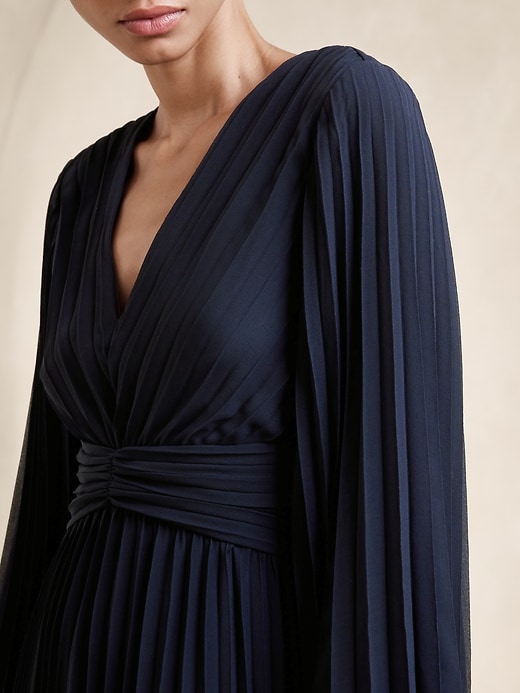Chiffon Pleated Midi Dress | Banana Republic Factory