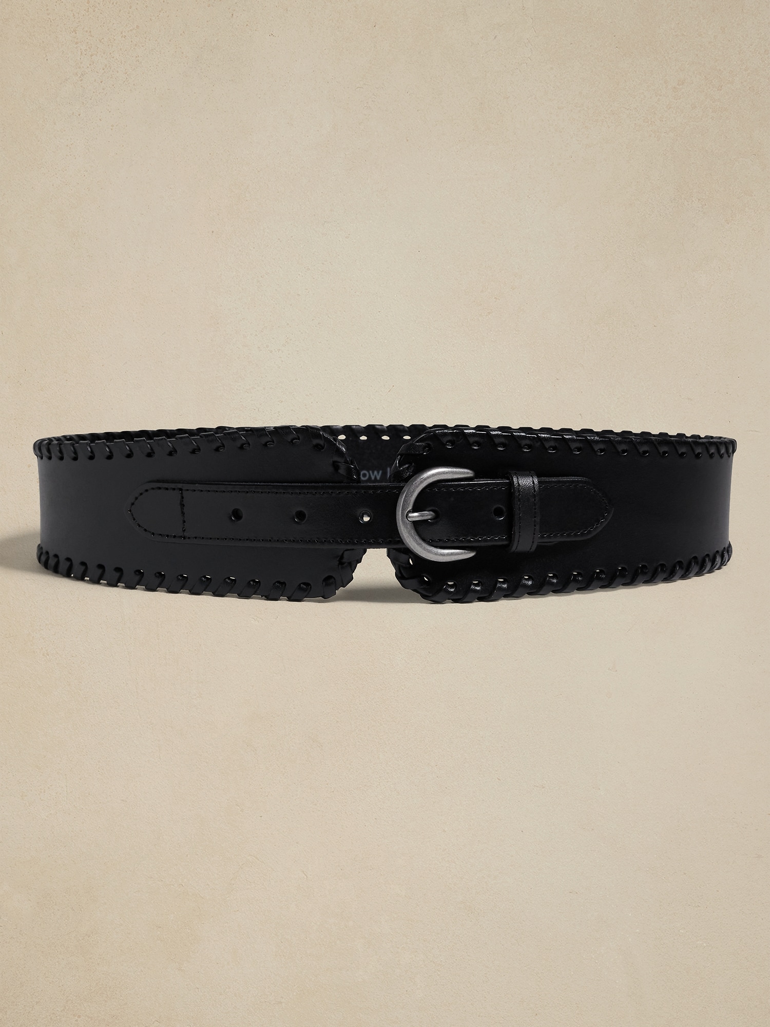 Leather Corset Whipstitch Belt