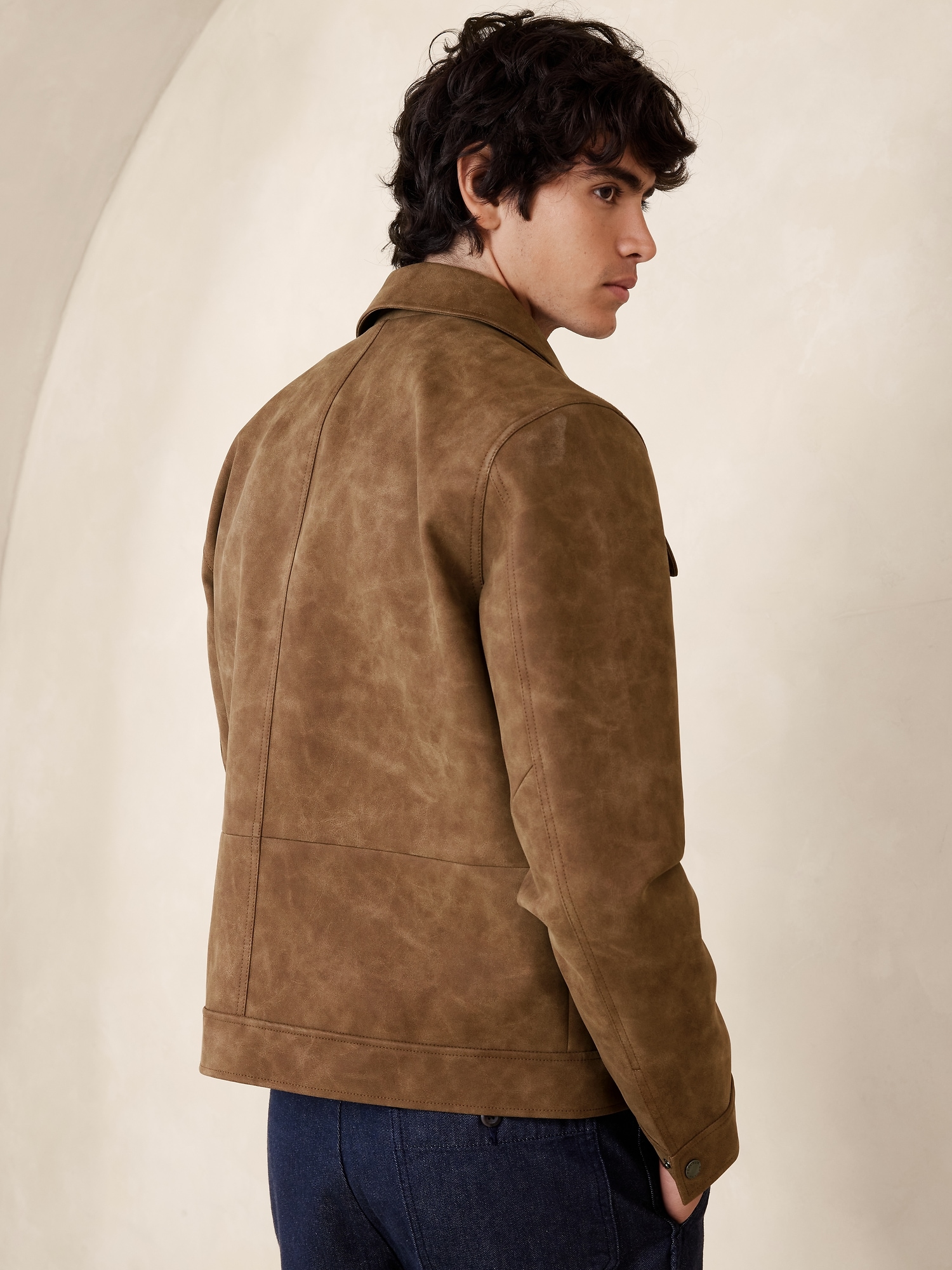 Suede Trucker Jacket | Banana Republic