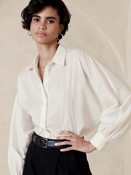 Volume-Sleeve Shirt | Banana Republic Factory