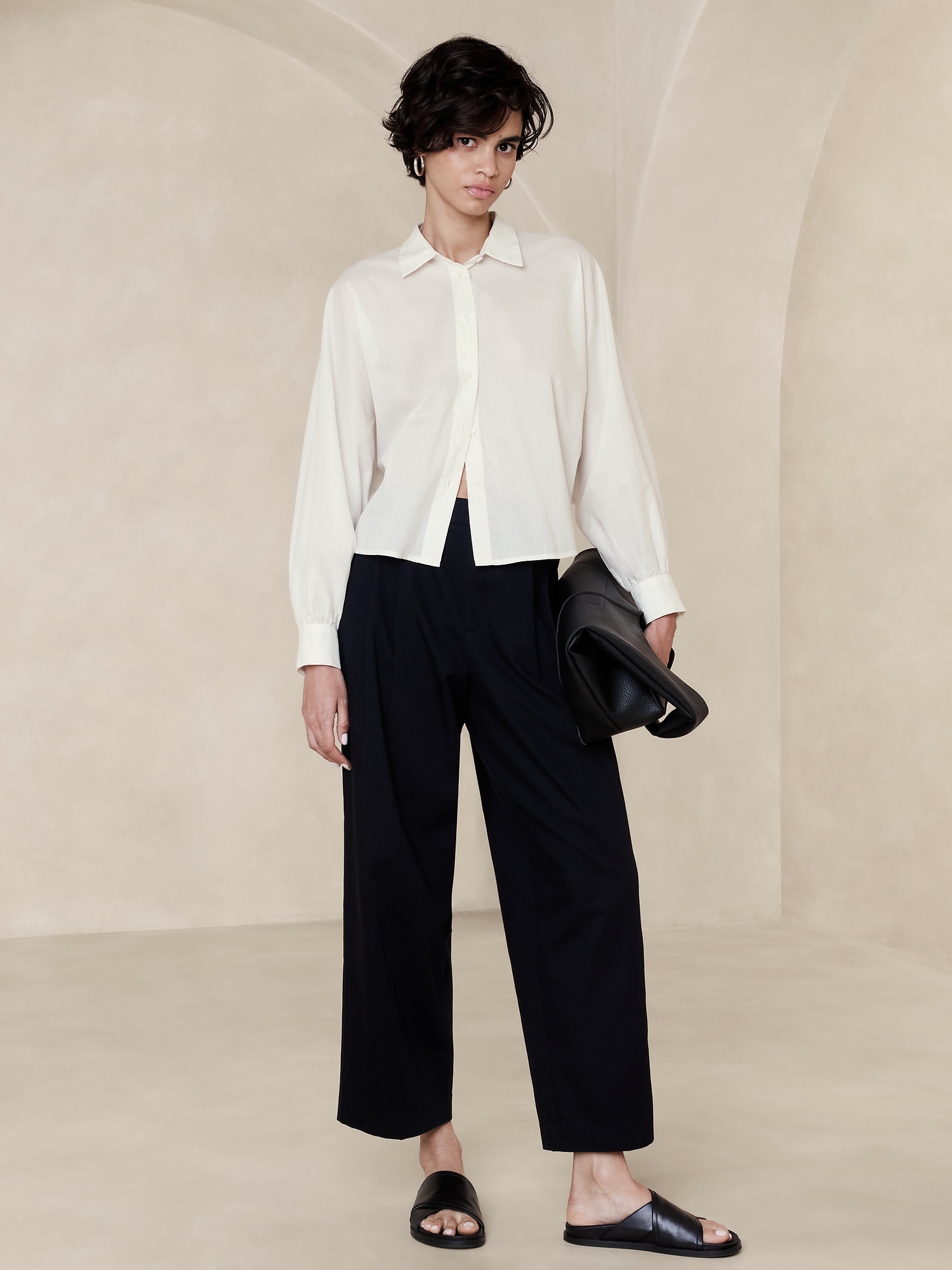 Volume-Sleeve Shirt | Banana Republic Factory