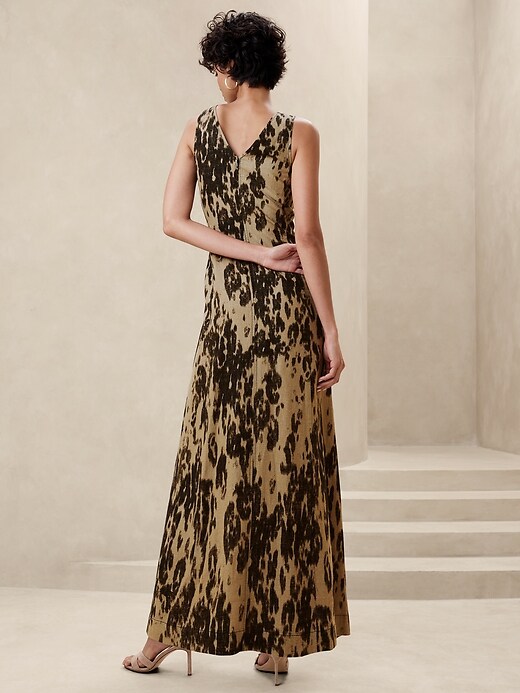 chinese dress ladies Linen Dress with 3/4 Sleeves and Princess Seams 'Delilah', Midi Length main image 0