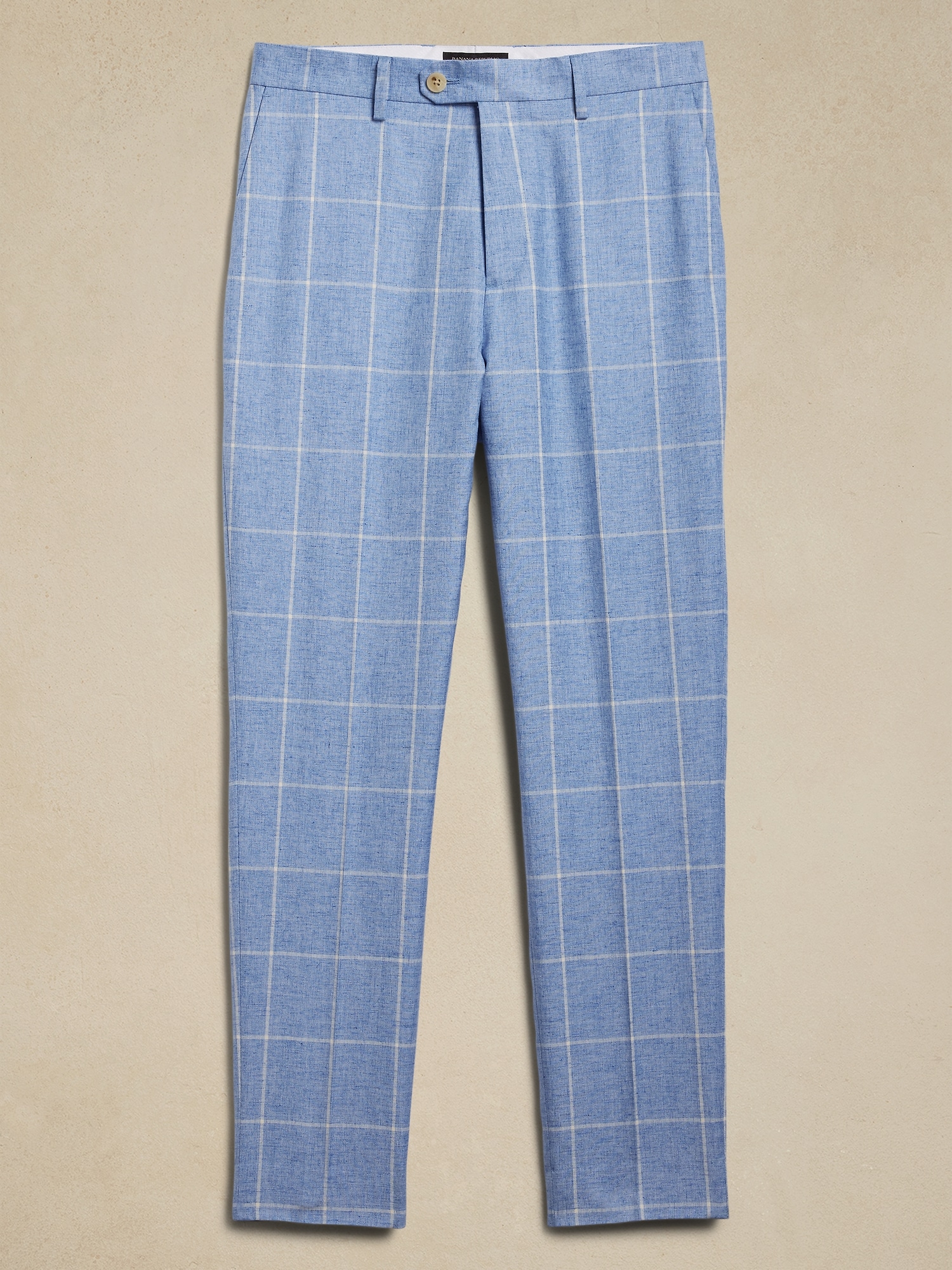 Tailored-Fit Windowpane Suit Trouser