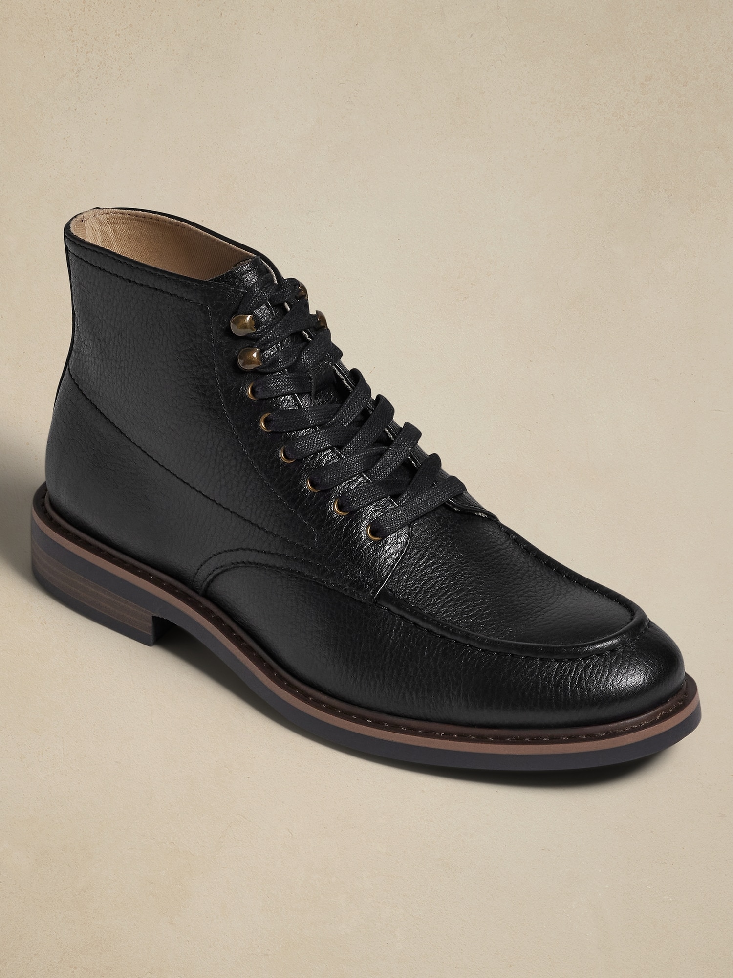 Moc-Toe Leather Boot