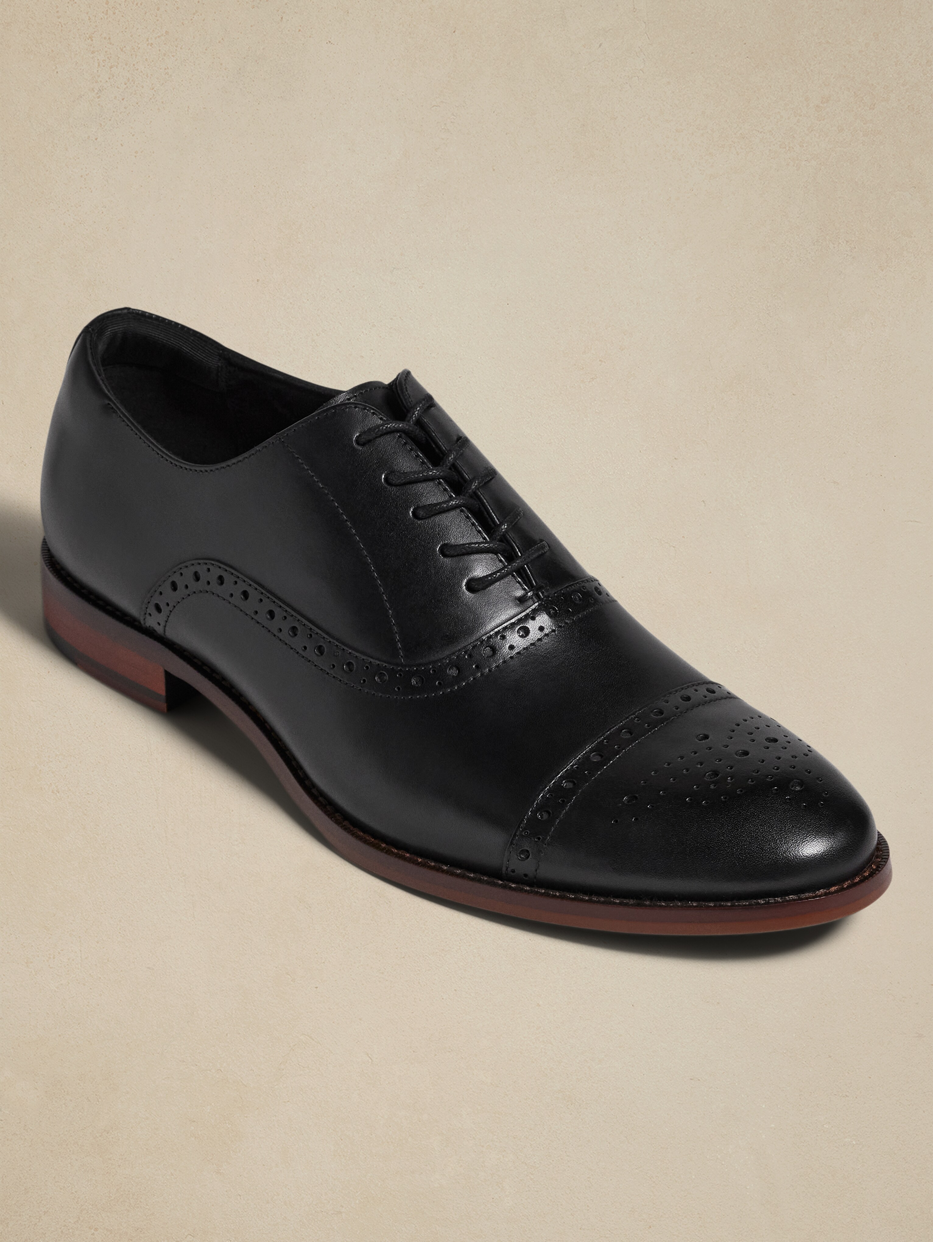 ローファー・オックスフォード LOWFLOW Mina Brogue Loafer 3cm Italian Leather Brogue Oxford | Banana Republic Factory