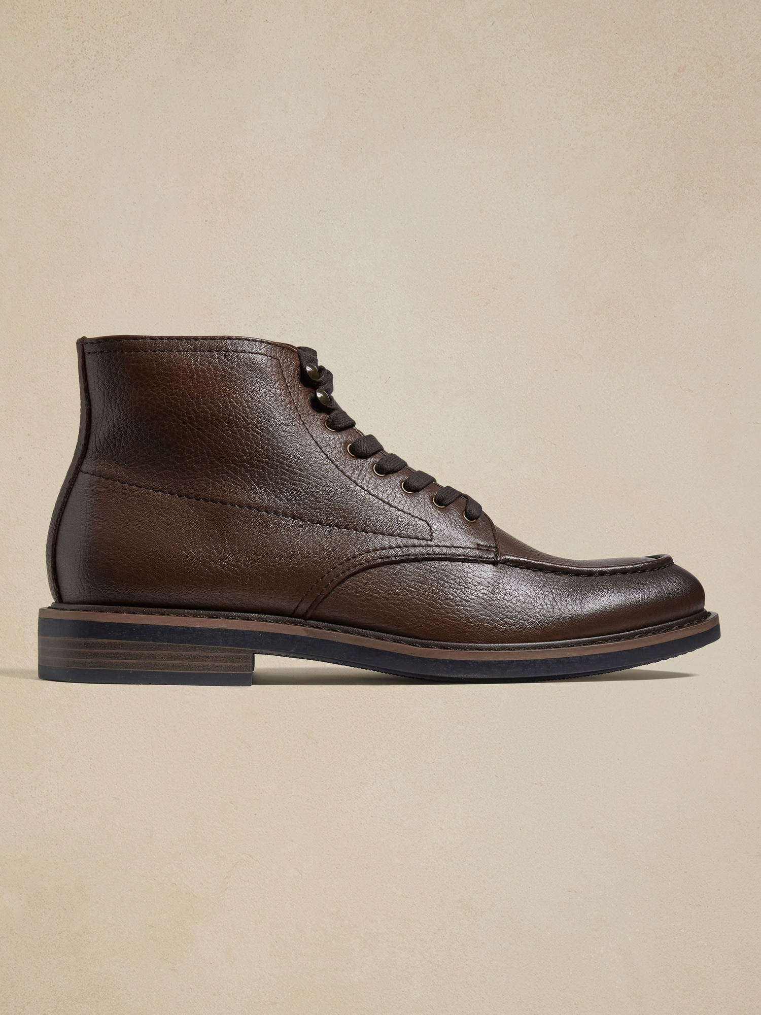 Moc-Toe Leather Boot