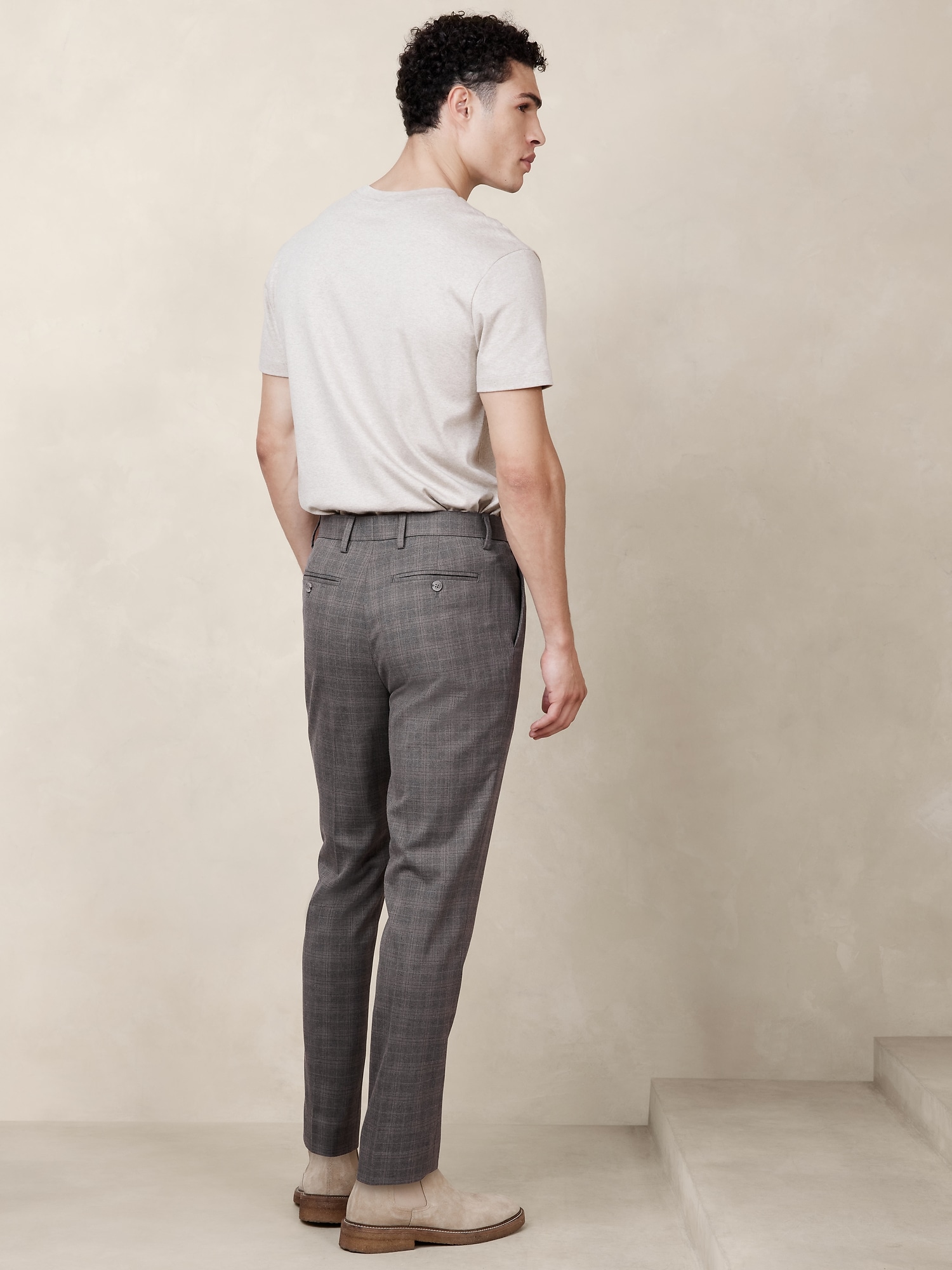 Tailored-Fit Glen Plaid Suit Trouser | Banana Republic Factory