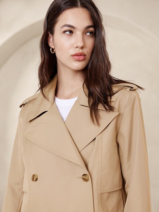Oversized Short Trench Coat | Banana Republic Factory