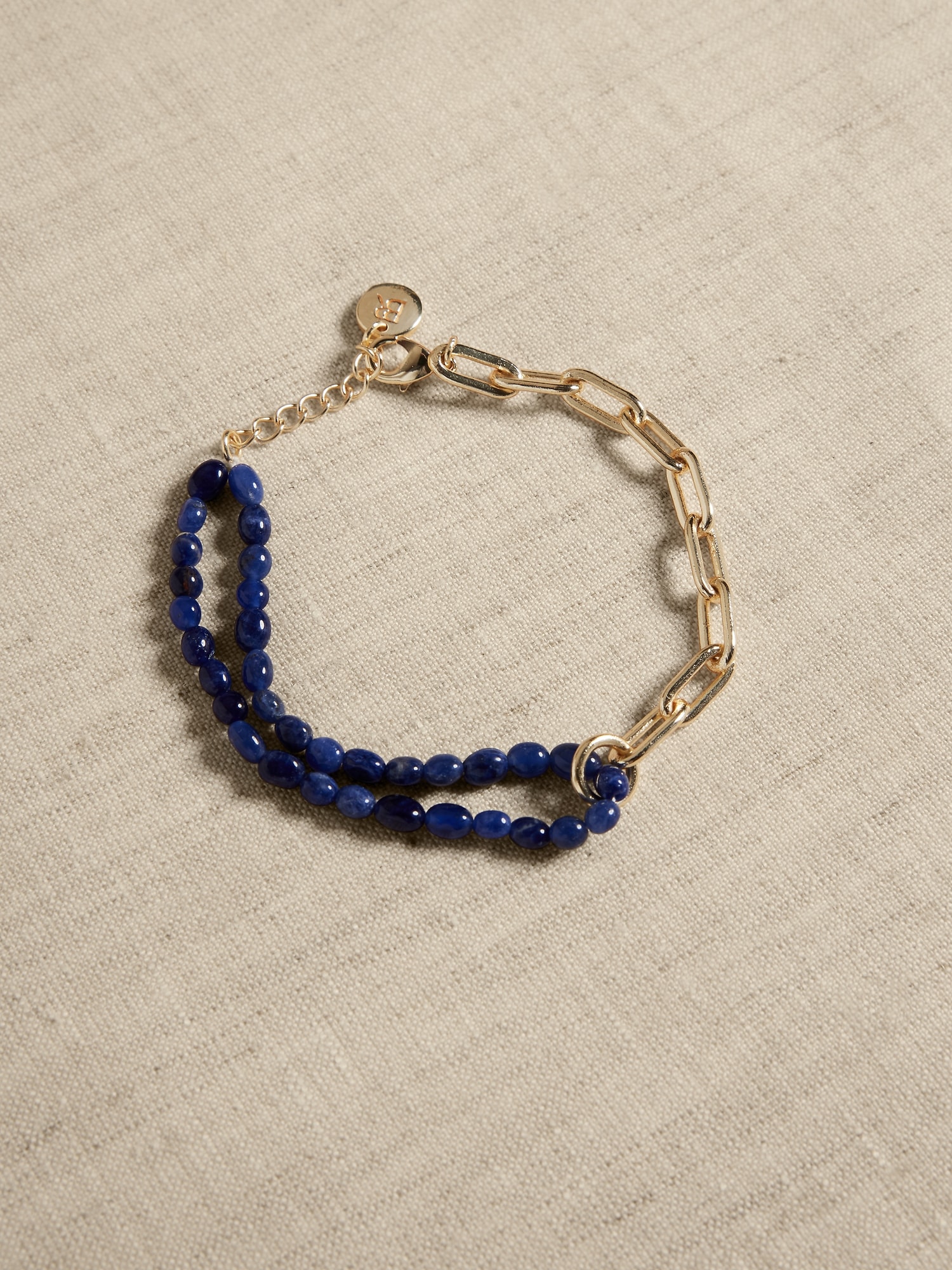 Semi-Precious Stone Paperclip Chain Bracelet