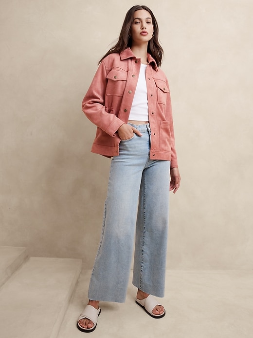 Vegan Suede Jacket Banana Republic Factory - Main Image