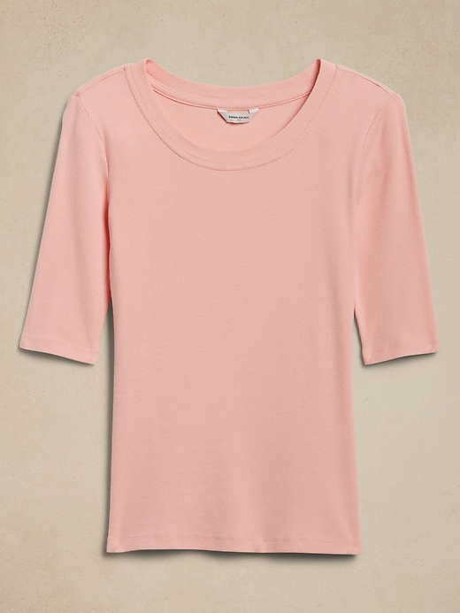 Ribbed Elbow-Sleeve T-Shirt, photo 13 of 20