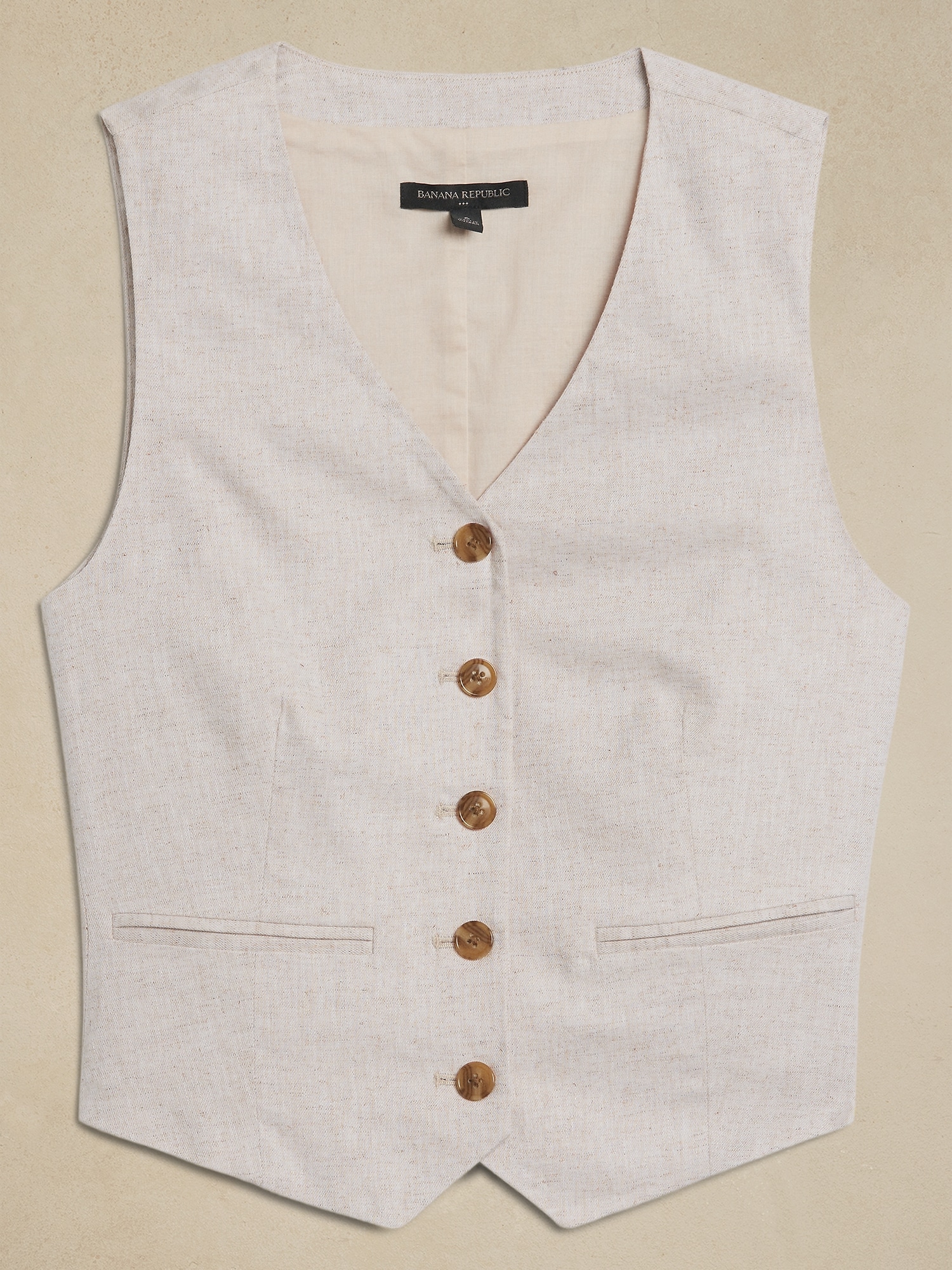 Linen Gwen Crop Vest Top