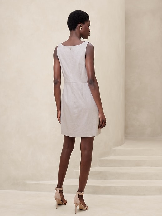 Linen-Blend Sheath Mini Dress | Banana Republic Factory