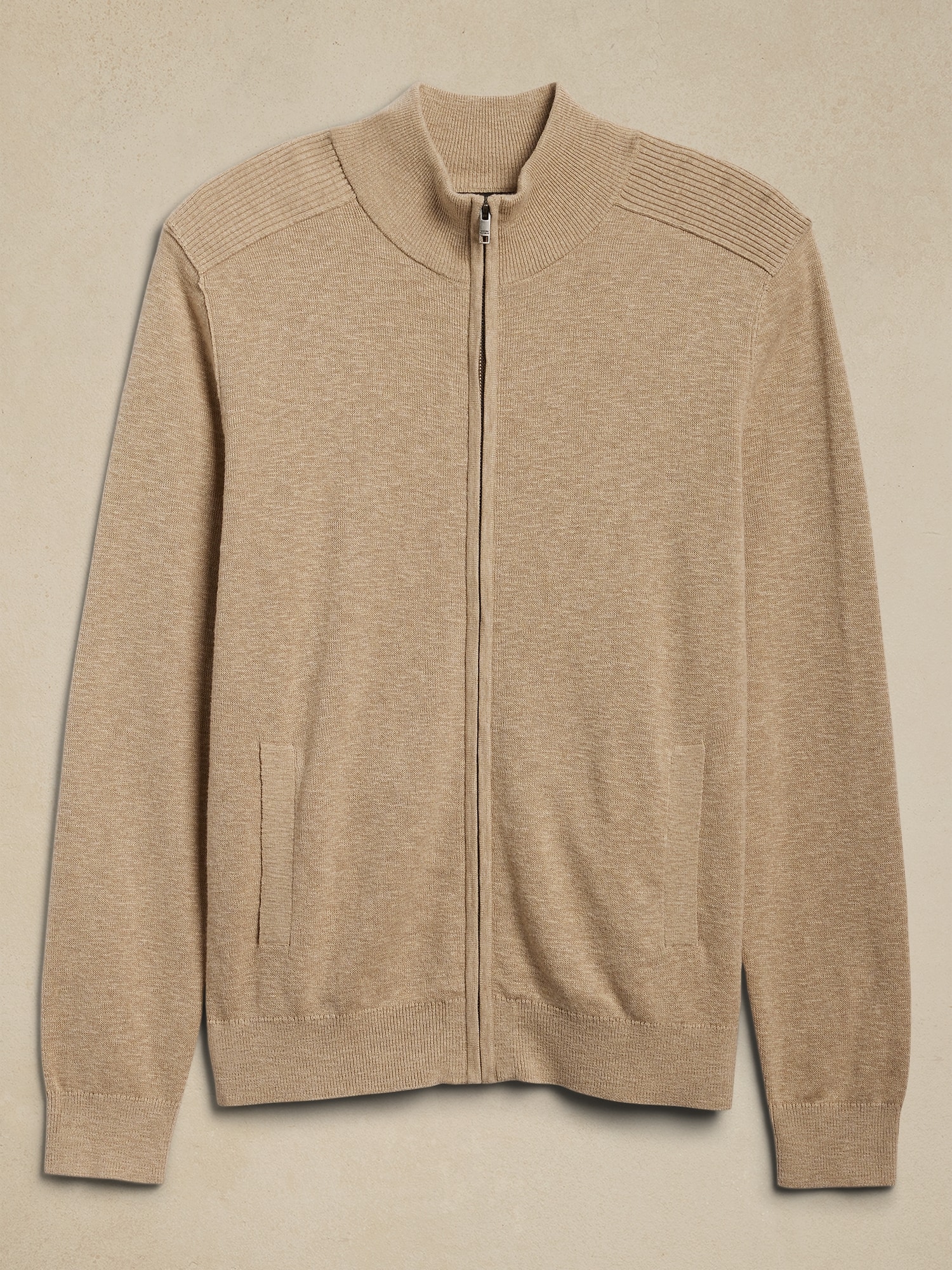 Cotton Slub Sweater Jacket
