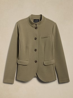 Band-Collar Knit Blazer | Banana Republic Factory