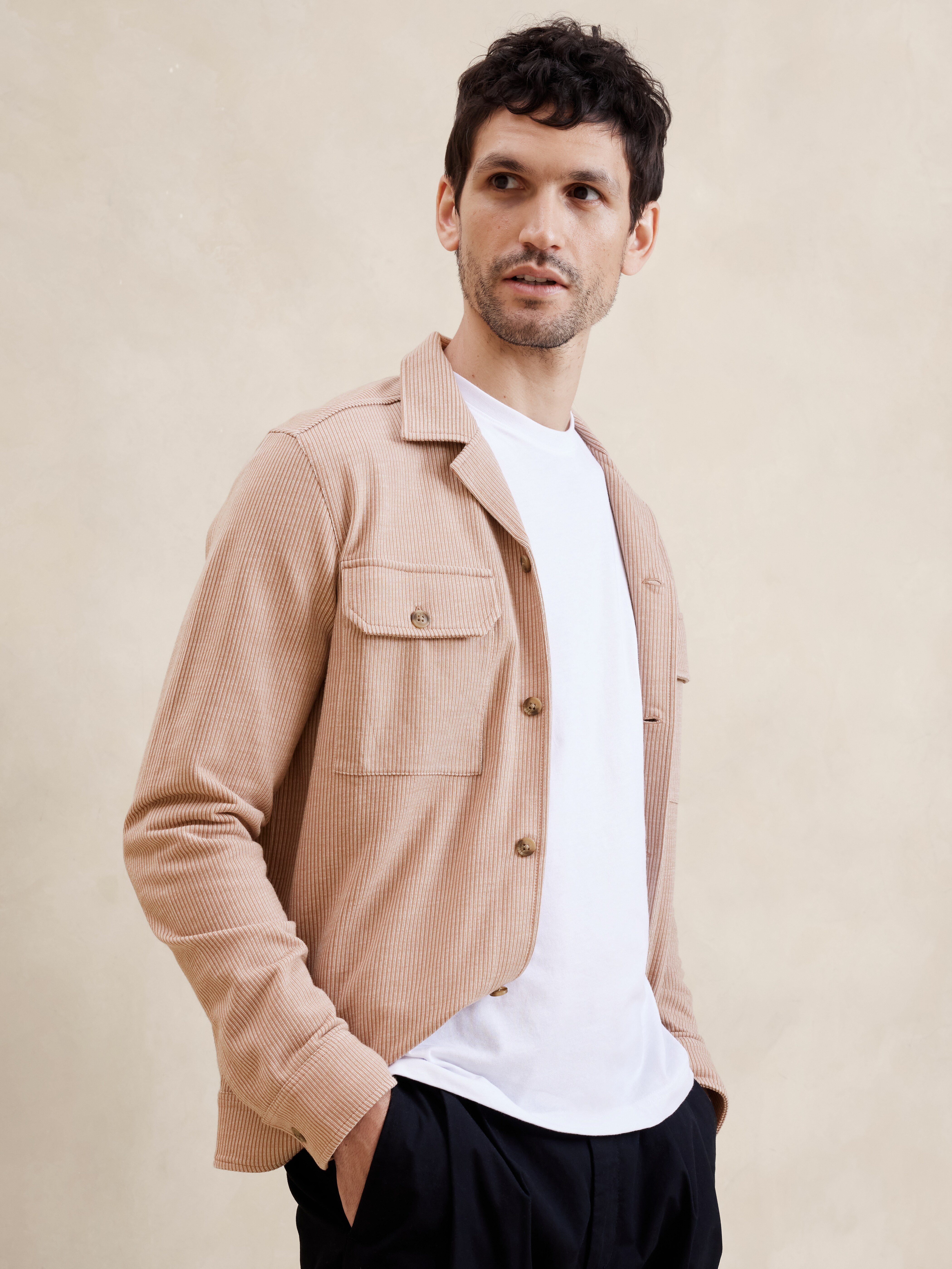 ジャケット・アウター Cotton pajama shirt jacket Maisonkinema Cotton-Blend Shirt Jacket in Jackets | Vince