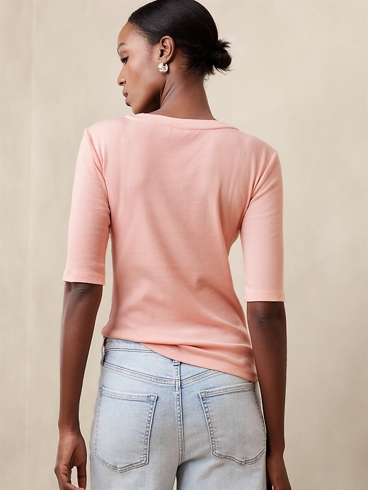 Ribbed Elbow-Sleeve T-Shirt, photo 11 of 20
