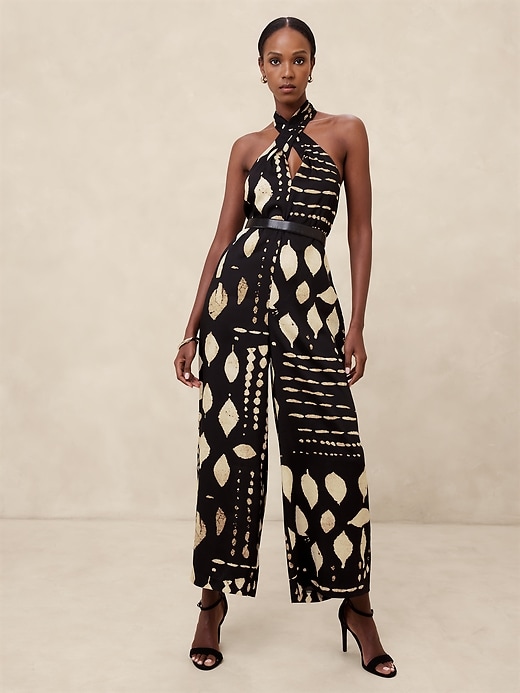 Wrap-Halter Jumpsuit | Banana Republic Factory