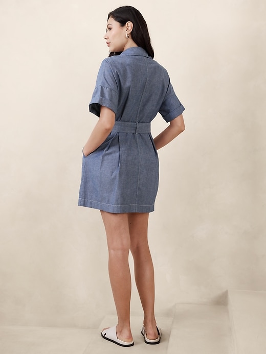 banana republic chambray shirt dress Chambray Mini Shirtdress