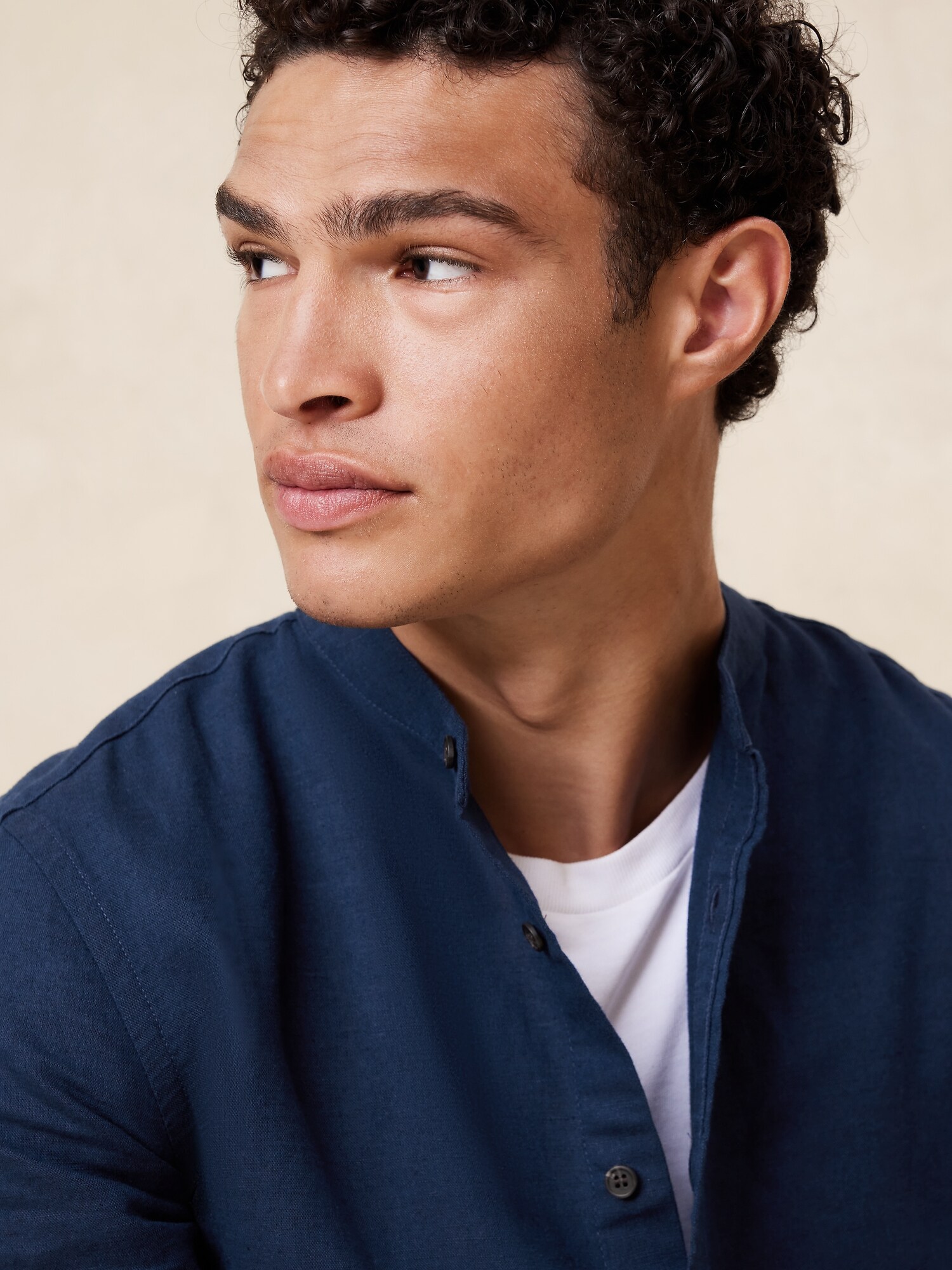 Slim Linen Blend Shirt Banana Republic Factory