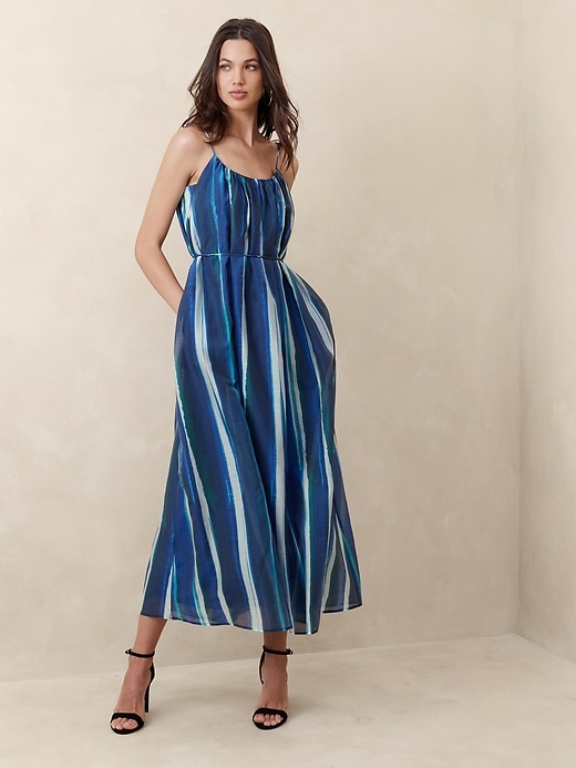 banana republic organza maxi dress Tie-Waist Organza Maxi Dress