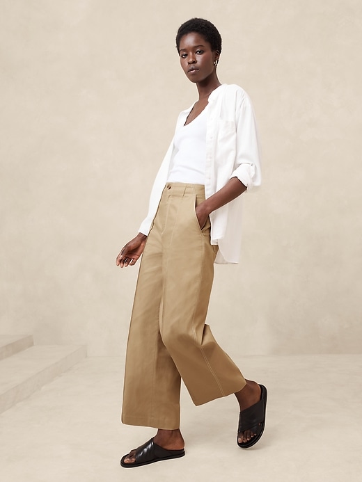 Straight Twill Pant | Banana Republic Factory
