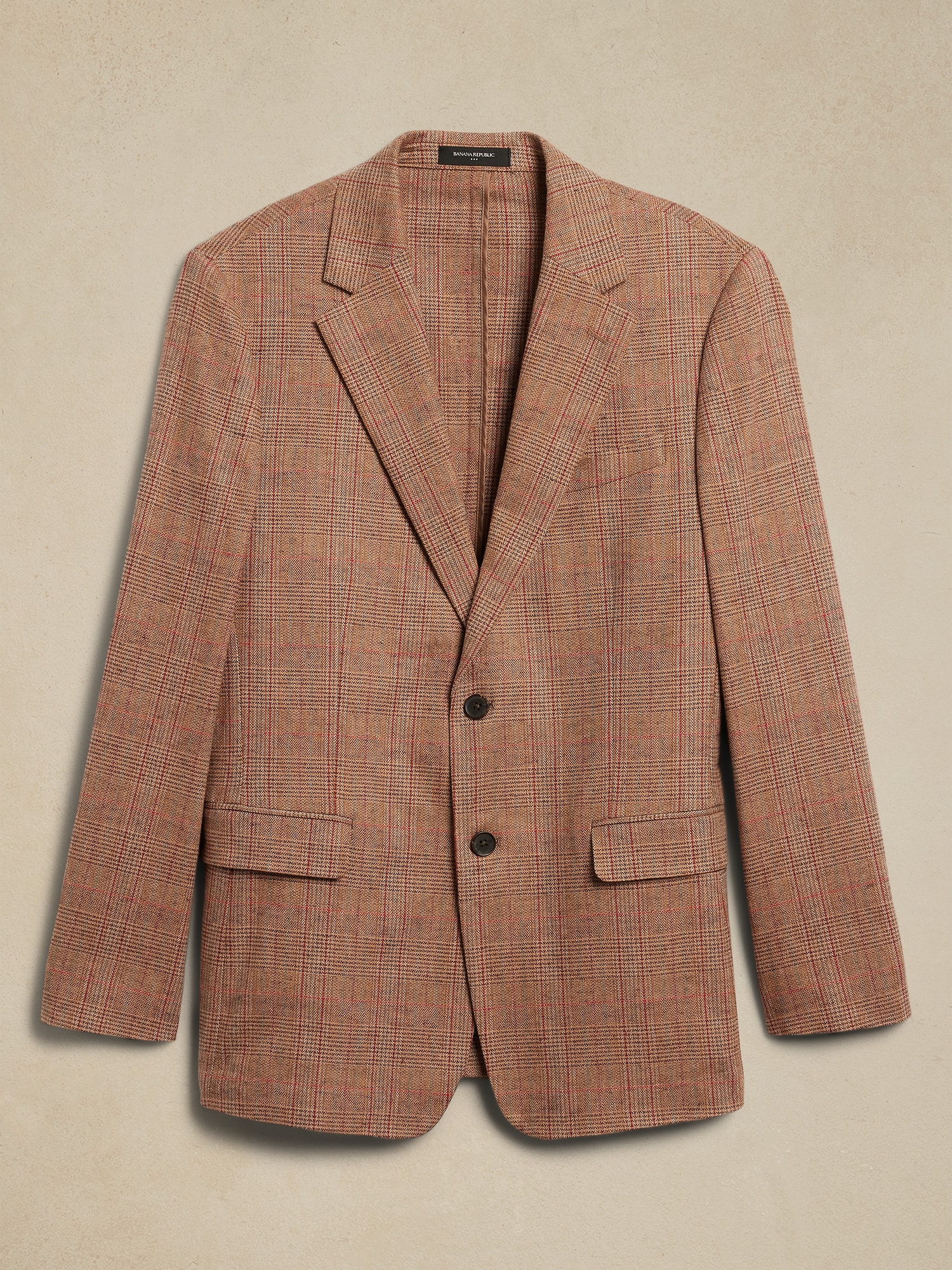 Tailored-Fit Linen-Blend Jacket