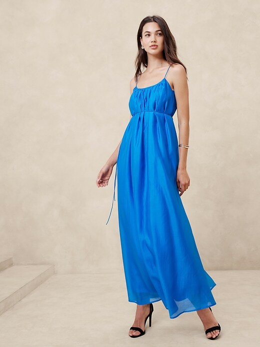 Organza Tie-Waist Maxi Dress | Banana Republic Factory Organza Tie-Waist Maxi Dress | Banana Republic Factory