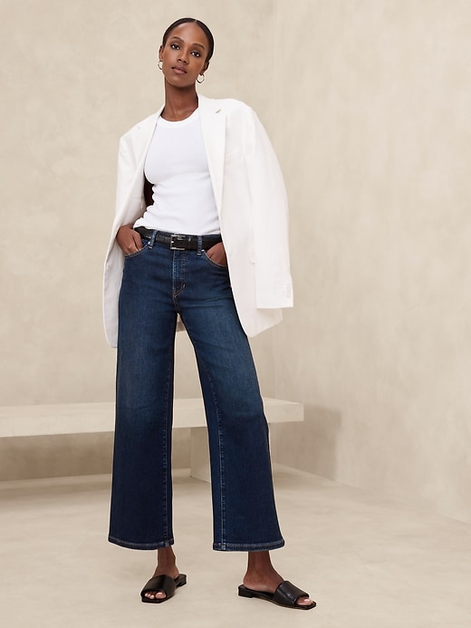 High-Rise Wide-Leg Cropped Jean Banana Republic Factory
