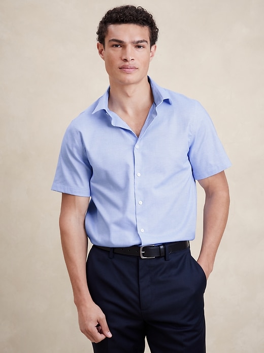 Slim Short Sleeve Dress Shirt | Banana Republic Factory Slim Short Sleeve Dress Shirt | Banana Republic Factory