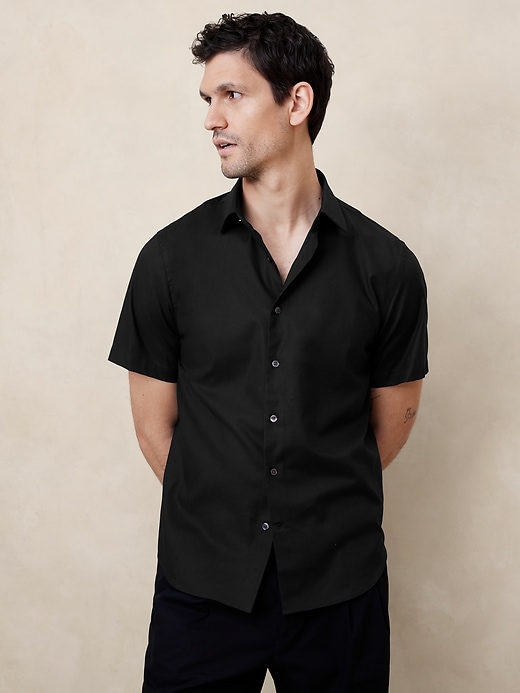 short sleeve dress shirts banana republic Slim Short Sleeve Dress Shirt