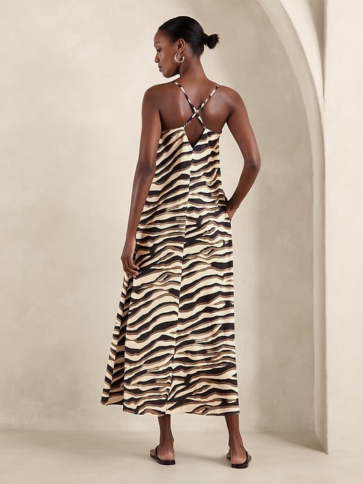 a line organza dress Ashlyn A-line Round Neck Organza Midi Dress main image 0