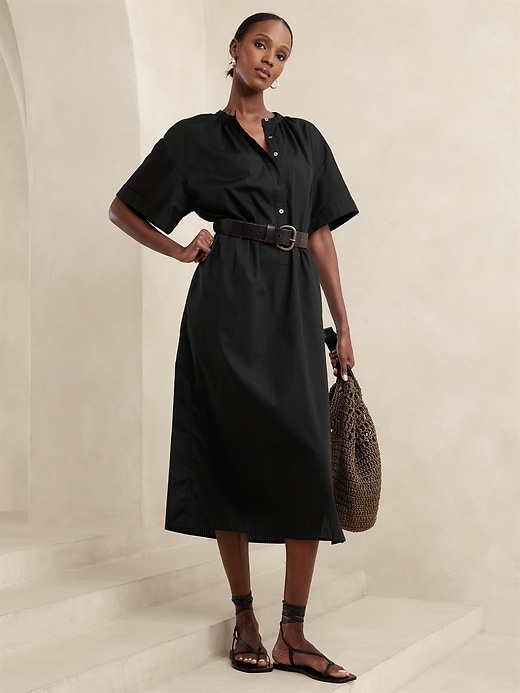 Poplin Kaftan Maxi Dress | Banana Republic Factory