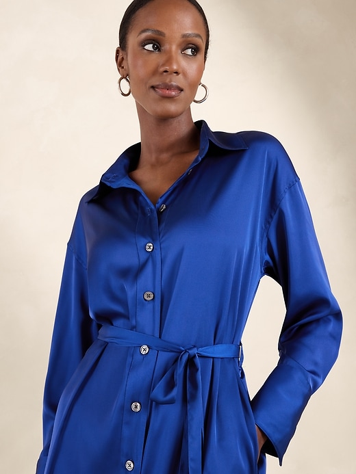 banana republic blue satin dress BANANA REPUBLIC Size 0 Light Blue 3/4 Sleeve DRESS