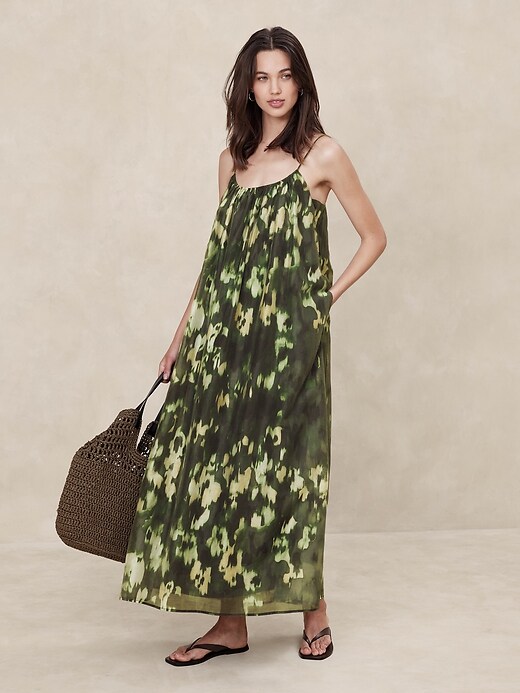 Organza Tie-Waist Maxi Dress | Banana Republic Factory Organza Tie-Waist Maxi Dress | Banana Republic Factory