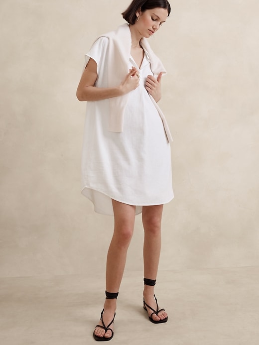 v-neck linen dresses Rebecca 18