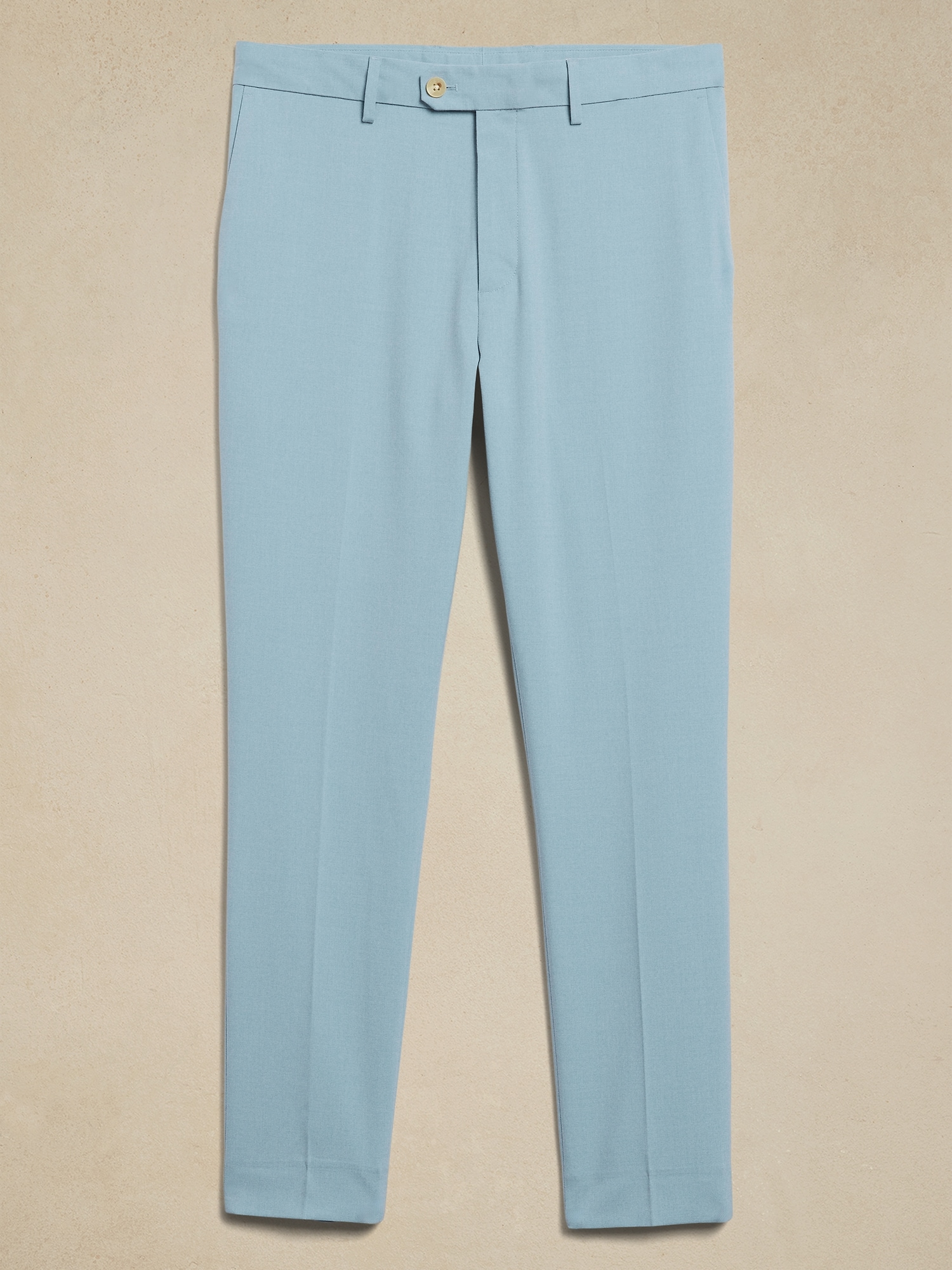 Tailored-Fit Aqua Melange Suit Trouser