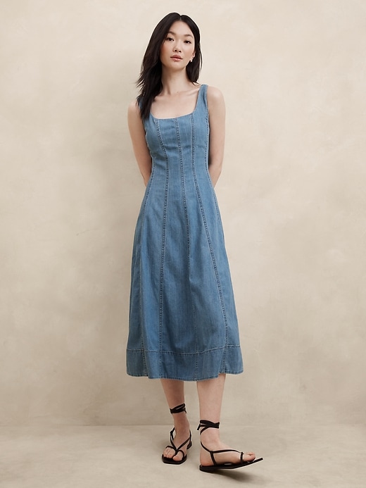 denim dress banana republic factory Women's Denim Pocketed Mini Dress Rinse Regular Size XXL