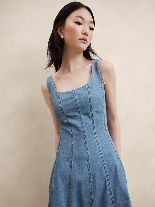denim dress banana republic factory Women's Denim Pocketed Mini Dress Rinse Regular Size XXL