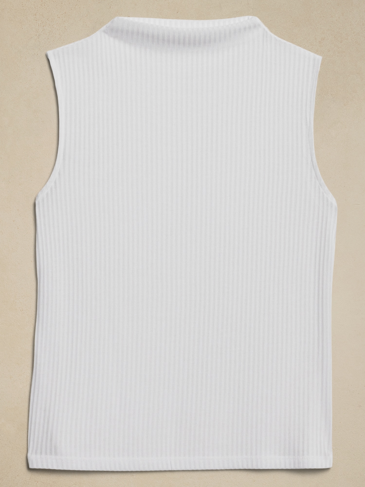 Ribbed Mock-Neck Tank